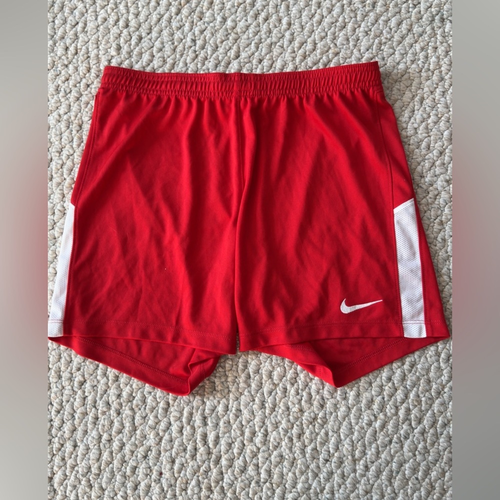 Nike Red and White Sports Shorts